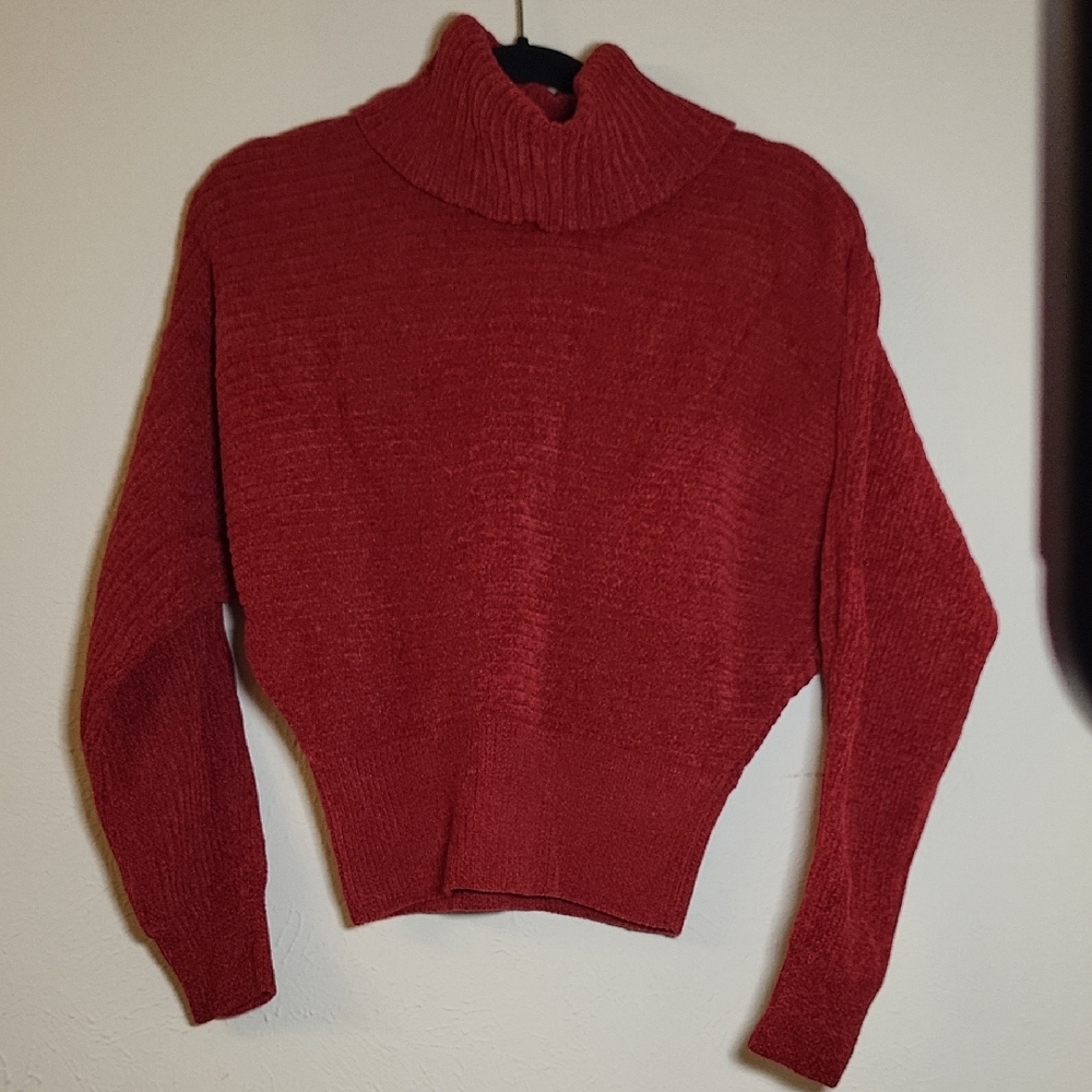 Laurel Women's Pullover Sweater Turtleneck Red Size  Medium